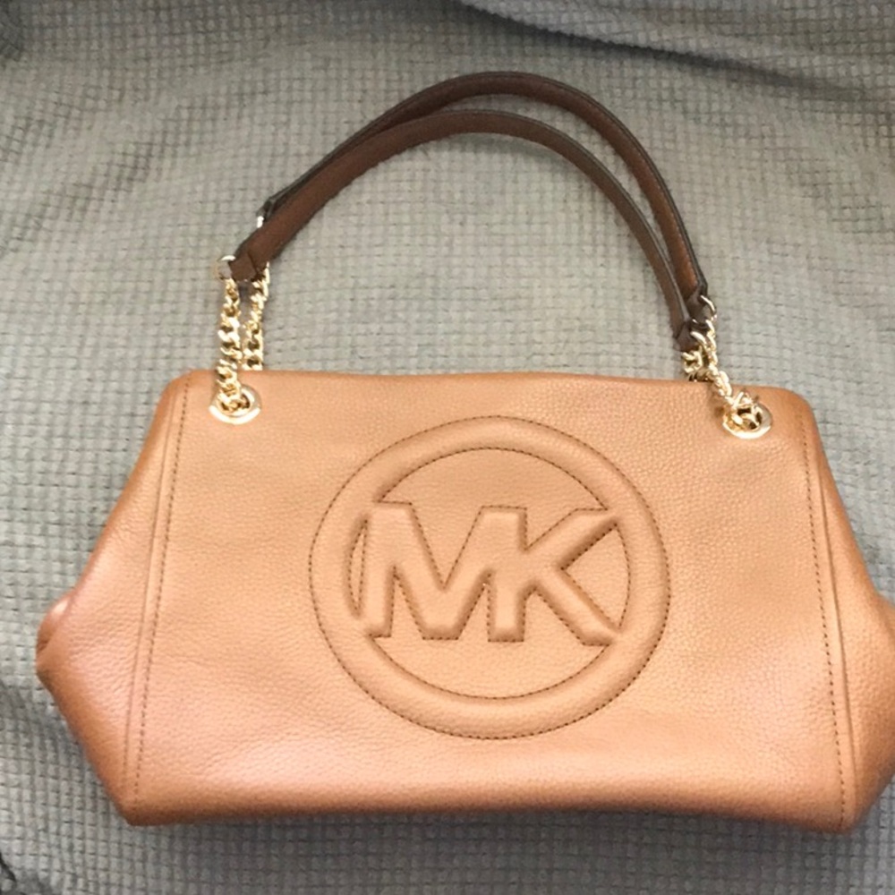 Michael Kors Tan Shoulder Bag with Gold Hardware